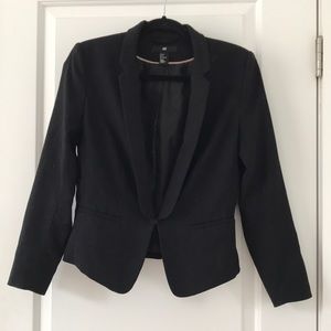 Black blazer with hook closure